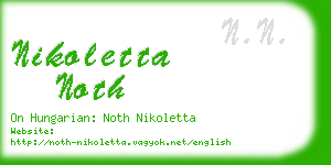 nikoletta noth business card